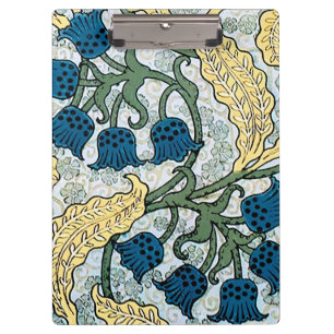 Floral Blue Flowers Lily Valley Repeating Clipboard