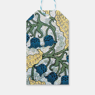 Floral Blue Flowers Lily Valley Repeating Gift Tags