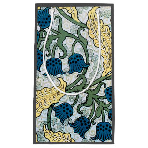 Floral Blue Flowers Lily Valley Repeating Small Gift Bag