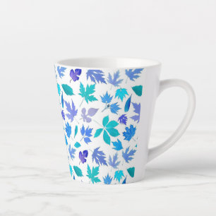 Floral Blue Flowers Pattern Design-36566 Latte Mug