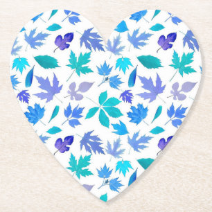 Floral Blue Flowers Pattern Design-36566 Paper Coaster