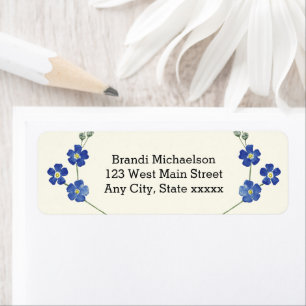 Floral Blue Forget Me Nots Watercolor Flower