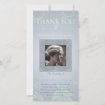 Floral Blue Grey Template Sympathy Thank You P