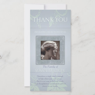 Floral Blue Grey Template Sympathy Thank You P
