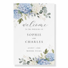 Floral Blue Hydrangea Greenery Wedding Welcome