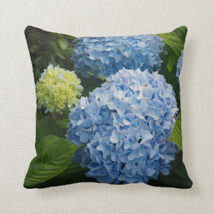 Floral Blue Hydrangea Photo Cushion