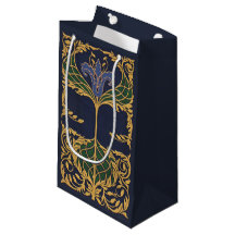 Floral Blue Lily Art Nouveau