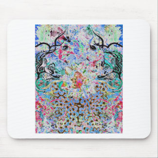 floral blue mouse mat