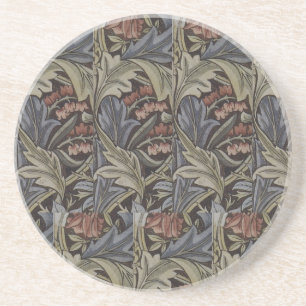 Floral Blue Pink Vintage William Morris Bluebell Coaster