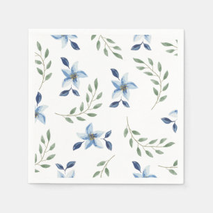 floral blue print pattern seamless napkin