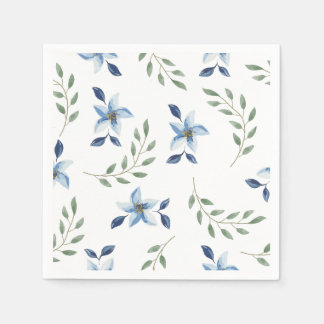 floral blue print pattern seamless   napkin