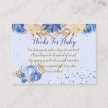 Floral Blue Pumpkin Baby Shower Books For Baby