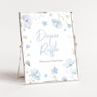 Floral Blue Spring Baby in Bloom Diaper Raffle