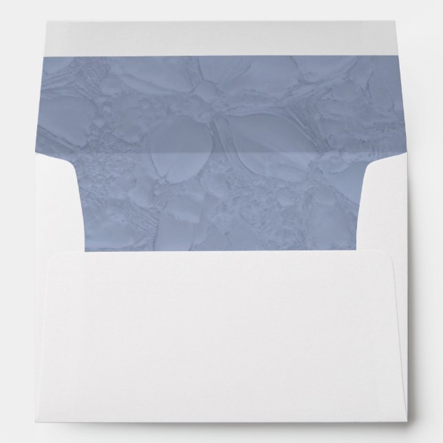 Floral Blue Wedding Modern Simple  Envelope (Back (Bottom))