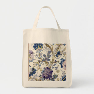 Floral Blue White Decorative Tote Bag