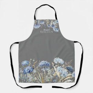 Floral Blue Wildflowers Personalised Apron