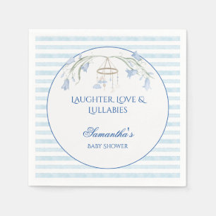 Floral Bluebell Mobile Celestial Boy Baby Shower Napkin