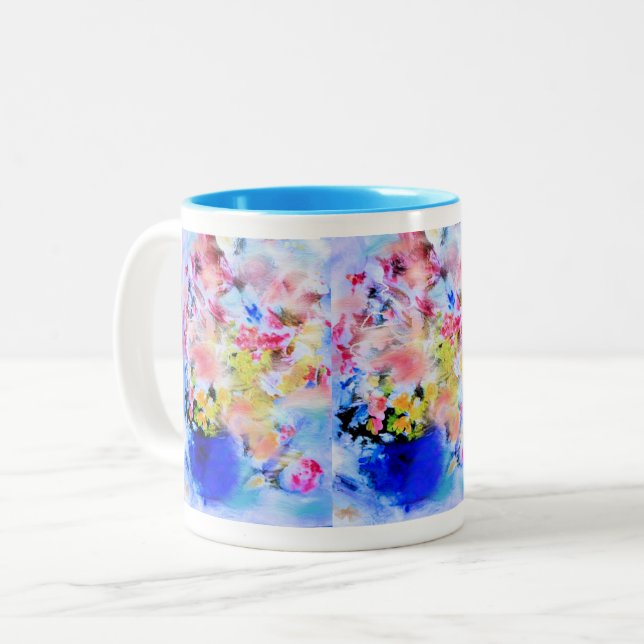Floral Blues Mug (Front Left)