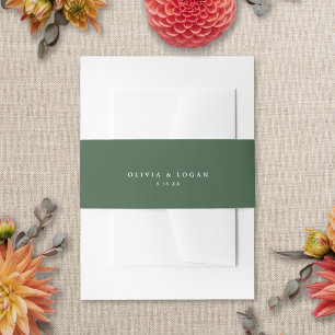 Floral Blur Modern Elegant Summer Autumn Wedding Invitation Belly Band