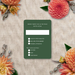 Floral Blur Modern Elegant Summer Autumn Wedding RSVP Card