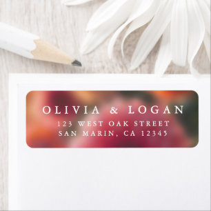 Floral Blur Modern Elegant Wedding Return Address