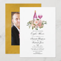 Floral Blush and Gold Wine Tasting Couples Shower