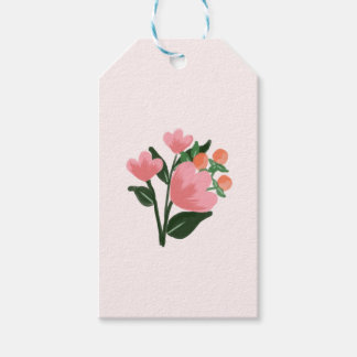 Floral blush gift tag