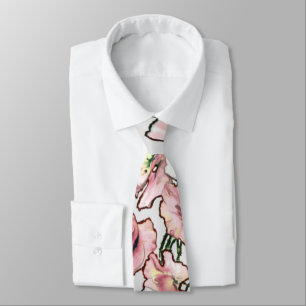 Floral-blush Necktie  Trendy Floral Wedding Tie