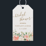 Floral Blush Pink Gold Confetti Bridal Shower Gift Tags<br><div class="desc">Matching Collection in the Little Bayleigh Store!</div>
