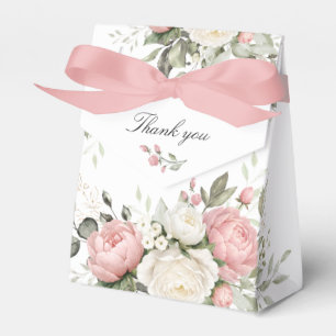 Floral Blush Pink Greenery Wedding Favour Box