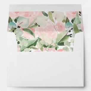 Floral Blush Pink Watercolor Party Envelope