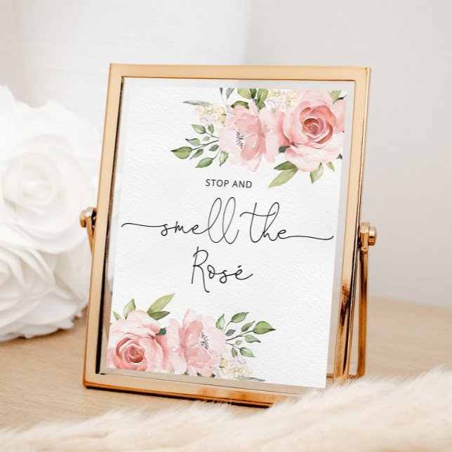 Floral blush Stop and smell the rose  Poster (Creator Uploaded)