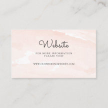 Floral Blush Wedding Website Insert Card