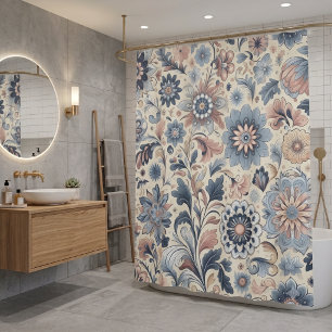 Floral Bohemian Design – Vibrant Boho Style Shower Curtain