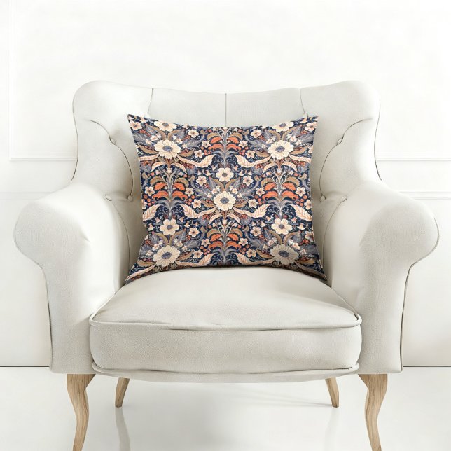 FLORAL BOHEMIAN VINTAGE PATTERNED THROW PILLOW (Creator Uploaded)