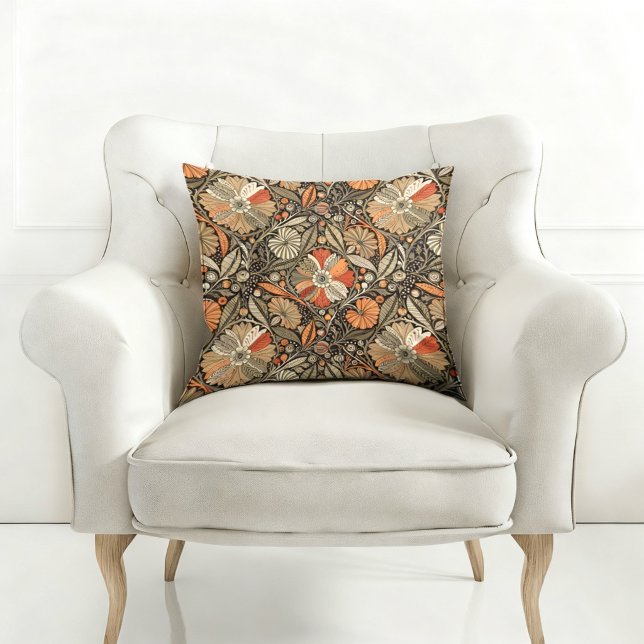 FLORAL BOHEMIAN VINTAGE PATTERNED THROW PILLOW (Creator Uploaded)