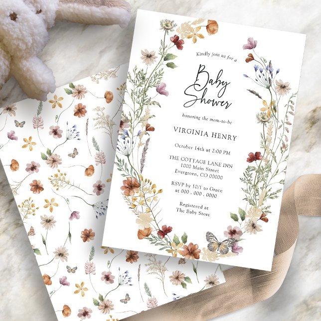 Floral Boho Baby Shower Invitation (Floral Boho Baby Shower Invitation
)