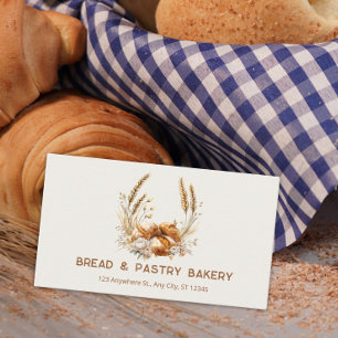 Floral Boho Bread & Wheat  Business Card