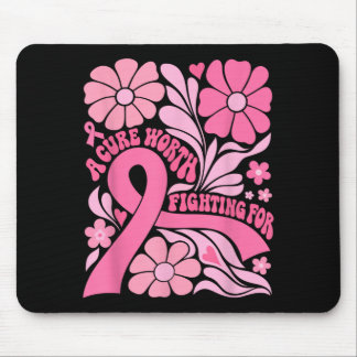 Floral Boho Breast Cancer Survivor A Cure Worth Mouse Mat