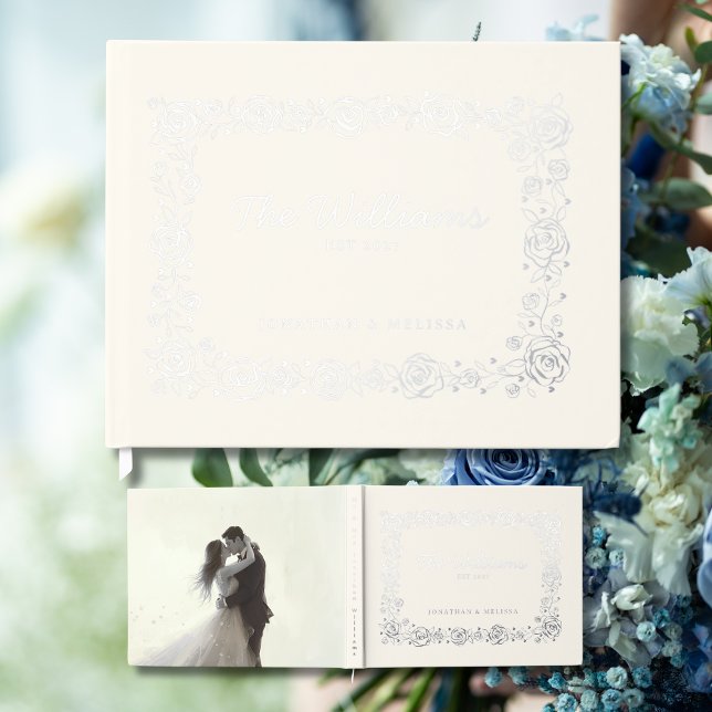 Floral Boho Foil Guest Book Photo Guestbooks Ivory (Creator Uploaded)