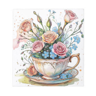 Floral boho notepad