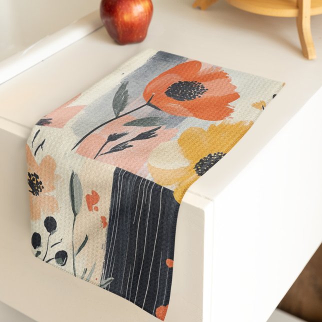 Floral Boho Patchwork Tea Towel (Creator Uploaded)