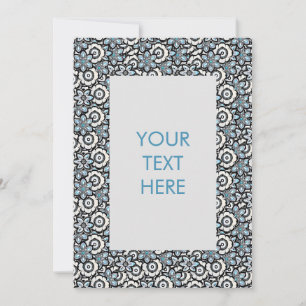 Floral Boho Pattern Blank Card Invitation