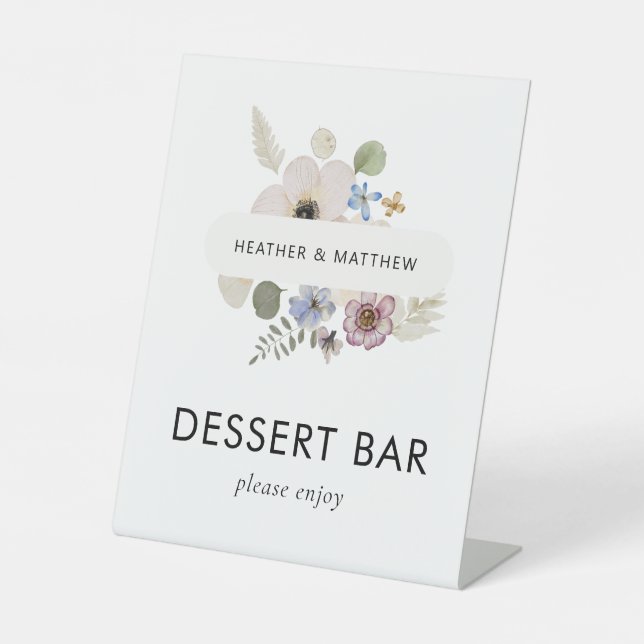 Floral Boho Pedestal Sign (Front)