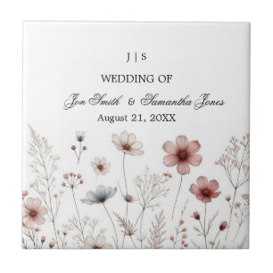 Floral boho summer simple tile