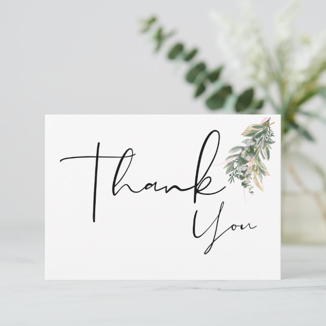 Floral Boho Thank You Cards (Standing Front)