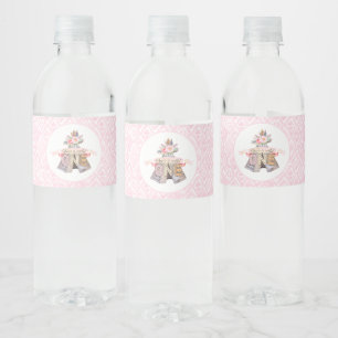 Floral Boho Tribal Teepee Wild One 1st Birthday Water Bottle Label