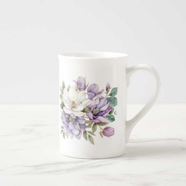 Floral  bone china mug (Right)