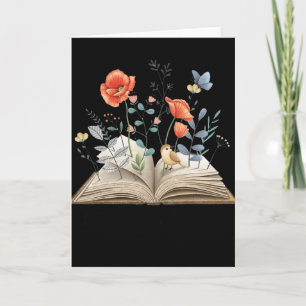 Floral Book A New Chapter Begins Retired Teacher R Card