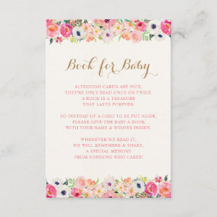 Floral Book for Baby Enclosure Card
